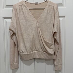GAP Cream Petite Knit Top